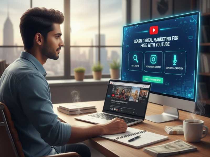YouTube के मदद से फ्री में डिजिटल मार्केटिंग सीखे