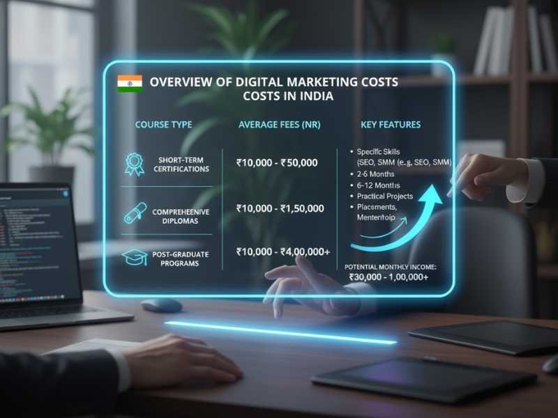 Overview of Digital Marketing Course Costs in India