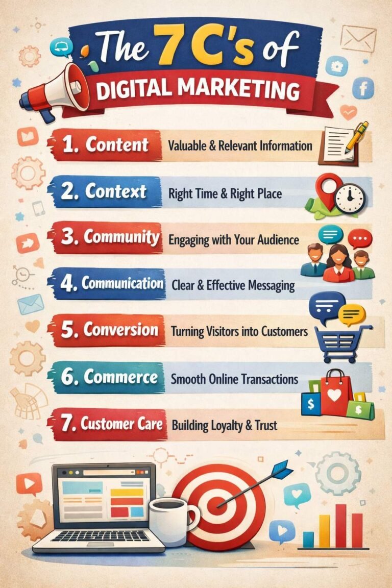 What Are the 7 C’s of Digital Marketing? Beginner to Pro Guide