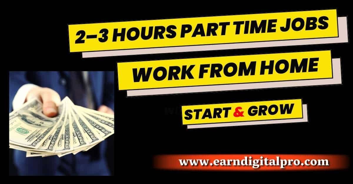 2–3 Hours Part Time Jobs Work From Home Without Investment